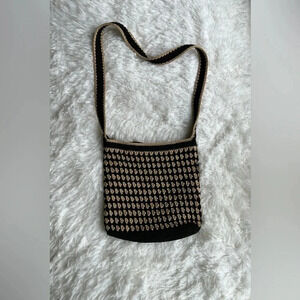 Crochet Black & Tan Bag